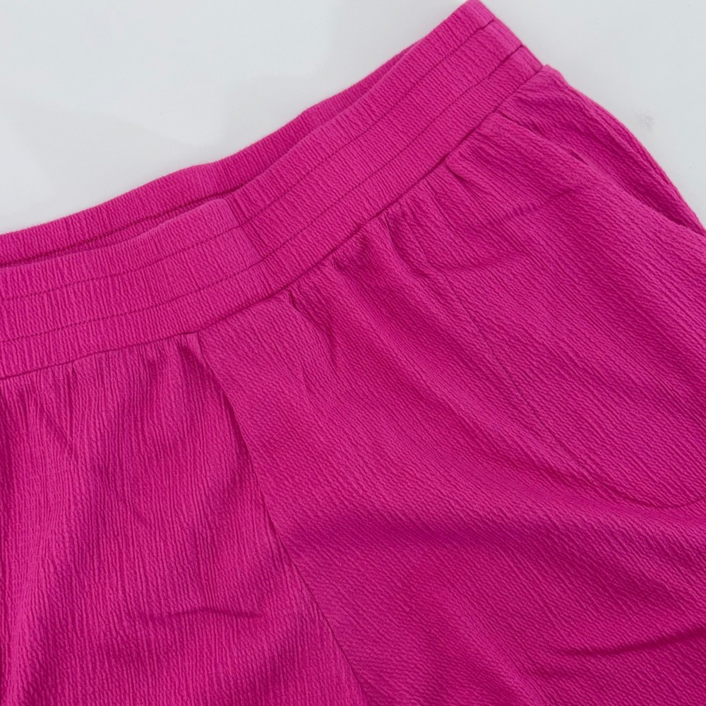 Belle by Kim Gravel Pink Gauze Crop Pants Wide Leg Tulip Hem Medium